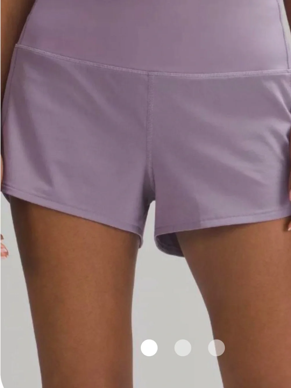 Lululemon Women's Speed Up Shorts —  Lavender